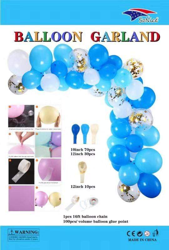 SoNice Latex Light Blue Organic Balloon Garland