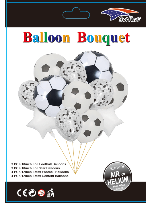 SoNice Latex Soccer Balloon Bouquet