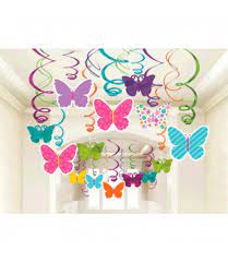 Hanging Swirls - Summer Butterfly (30ct) - Amscan