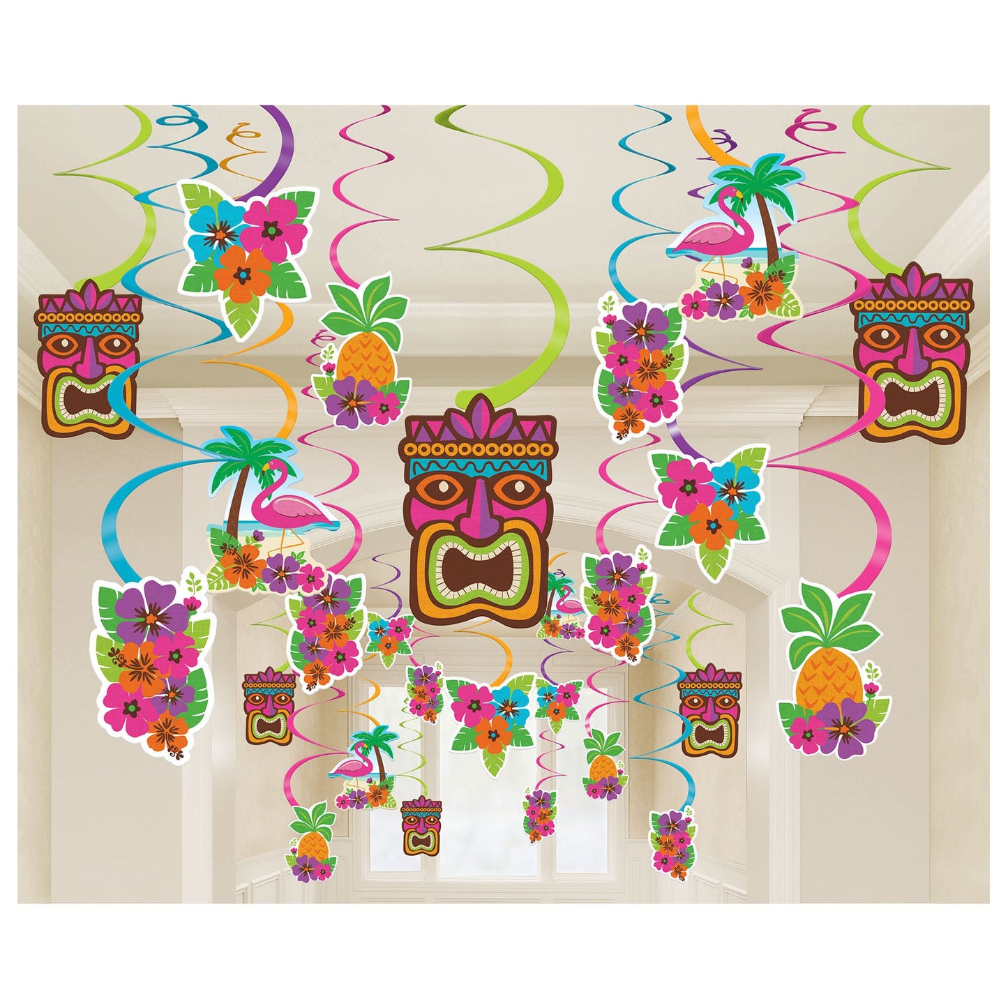 Summer Luau Swirl Decorations Value Pack - Amscan