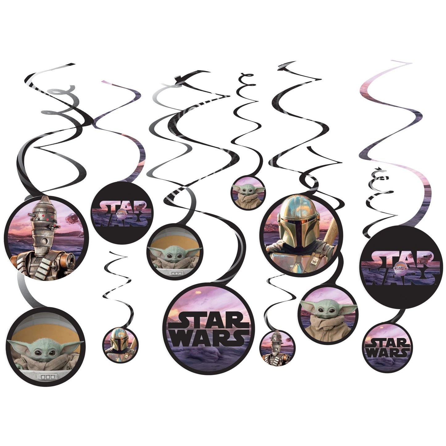 Spiral Decorations - The Mandalorian - The Child (12) - Amscan