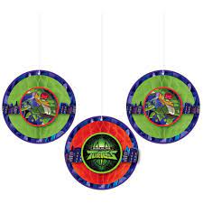 TMNT Honeycomb Decorations 3pc - Amscan