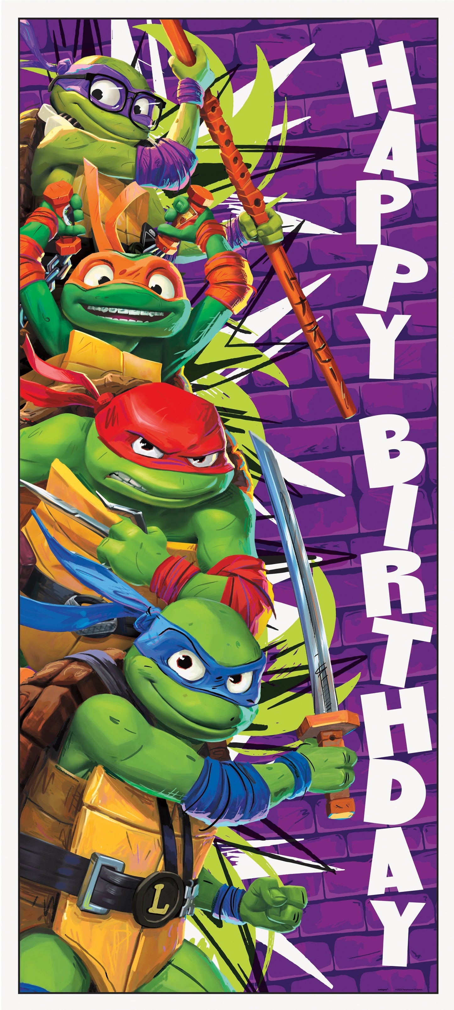 TMNT Mayhem Birthday Door Poster by Unique from Instaballoons