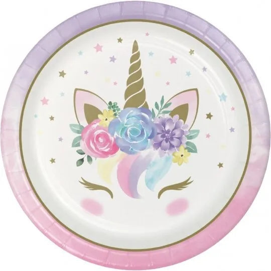 Unicorn Baby 9in Plates 9″ Foil Balloons by Convergram from Instaballoons