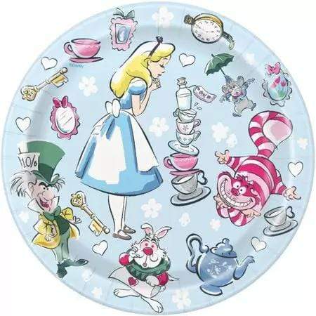 Unique Alice in Wonderland Plates 7″ (8 count)
