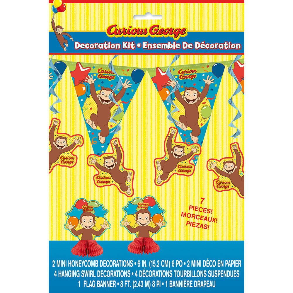 Curious George Decoration Kit (7 pieces)