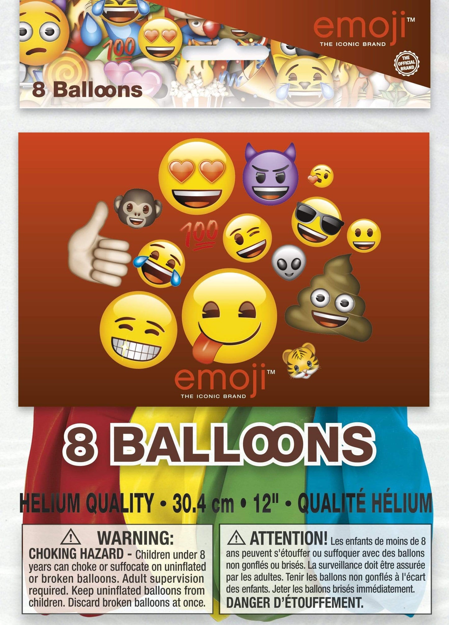 Unique Latex Emoji 12″ Latex Balloons (8 count)