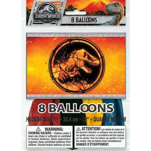Unique Latex Jurassic World 2 12″ Latex Balloons (8 count)