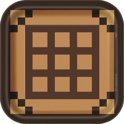 9" Paper Plates - Minecraft (8ct) - Unique