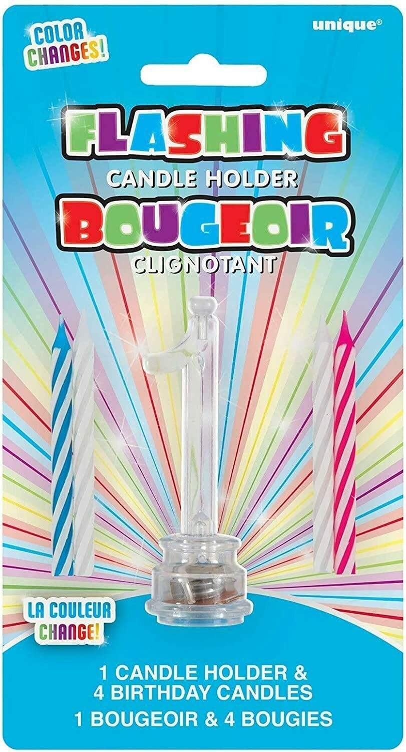 Unique Party Supplies #1 Flashing Candle Holder (5 count)