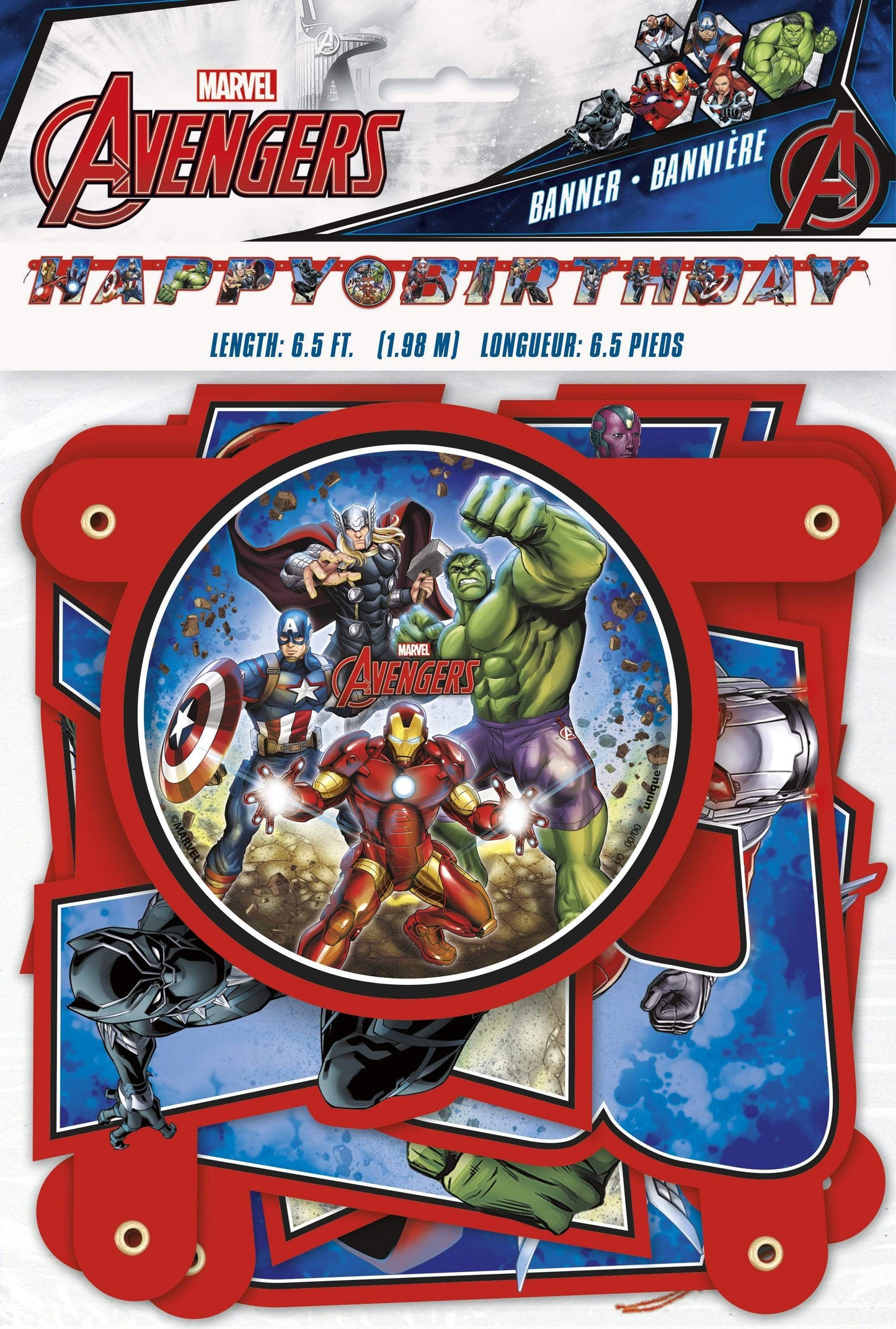Unique Party Supplies Avengers Happy Birthday Banner
