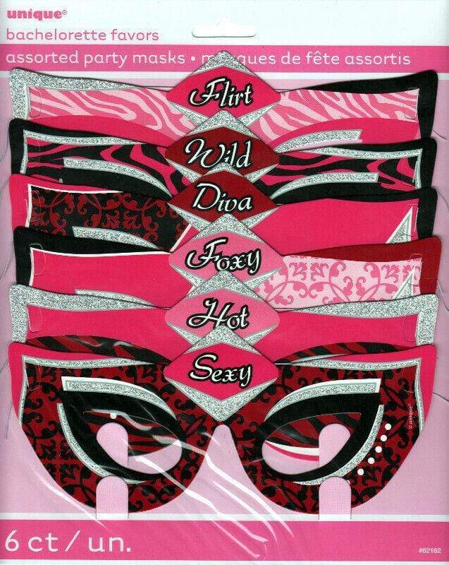 Unique Party Supplies Bachelorette Party Masks (6 count)