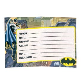 Unique Party Supplies Batman Invitations ( count)