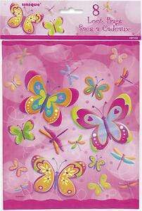 Unique Party Supplies Butterflies and Dragonflies Loot Bags (8 count)