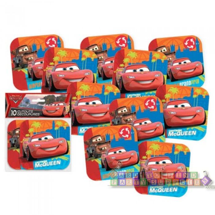 Unique Party Supplies Cars 2 Cutouts (10 count)