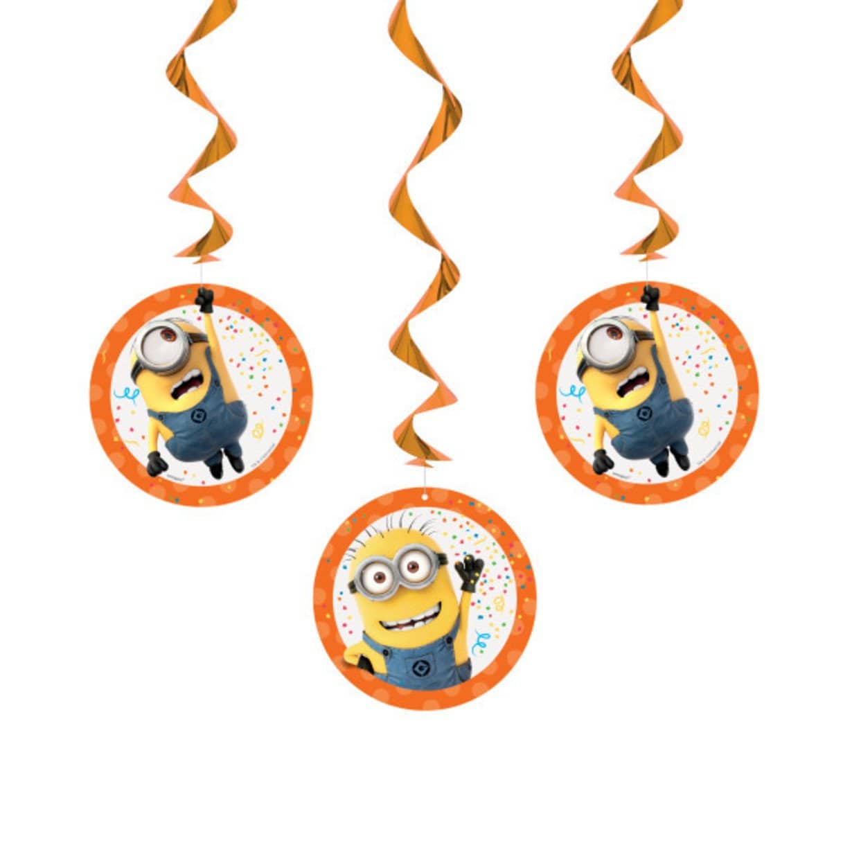 Unique Party Supplies Despicable Me 3 Swirl Decorations (3 count)