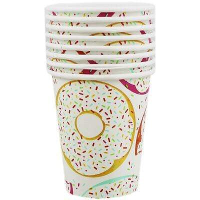 Unique Party Supplies Donut Party Cups 9oz (8 count)
