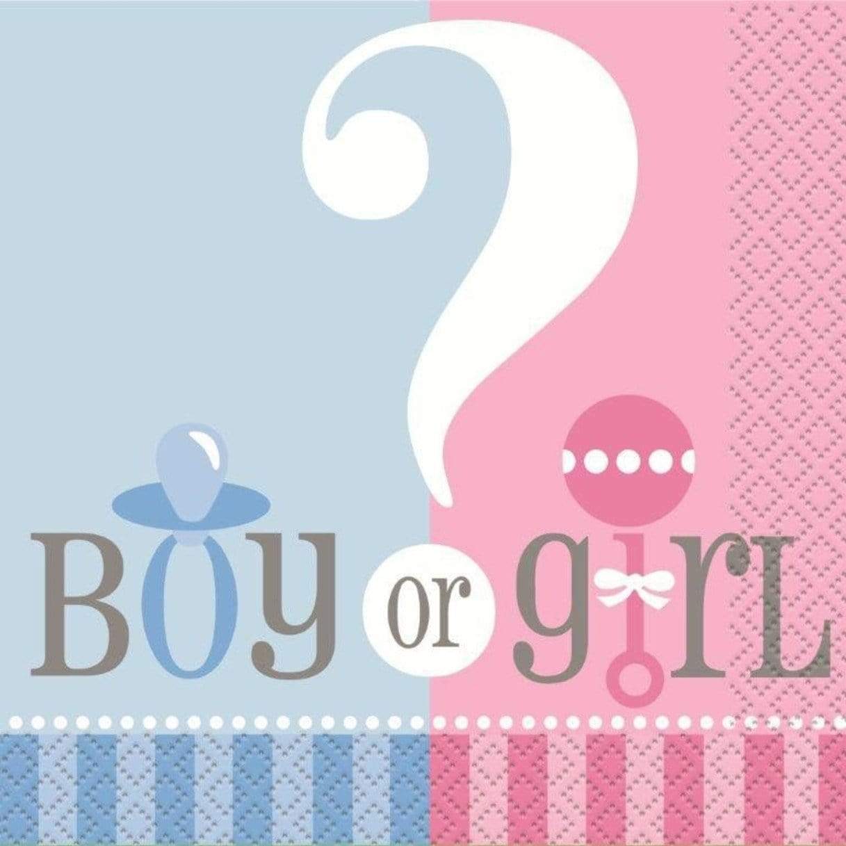 Unique Party Supplies Gender Reveal Small Napkins (16 count)