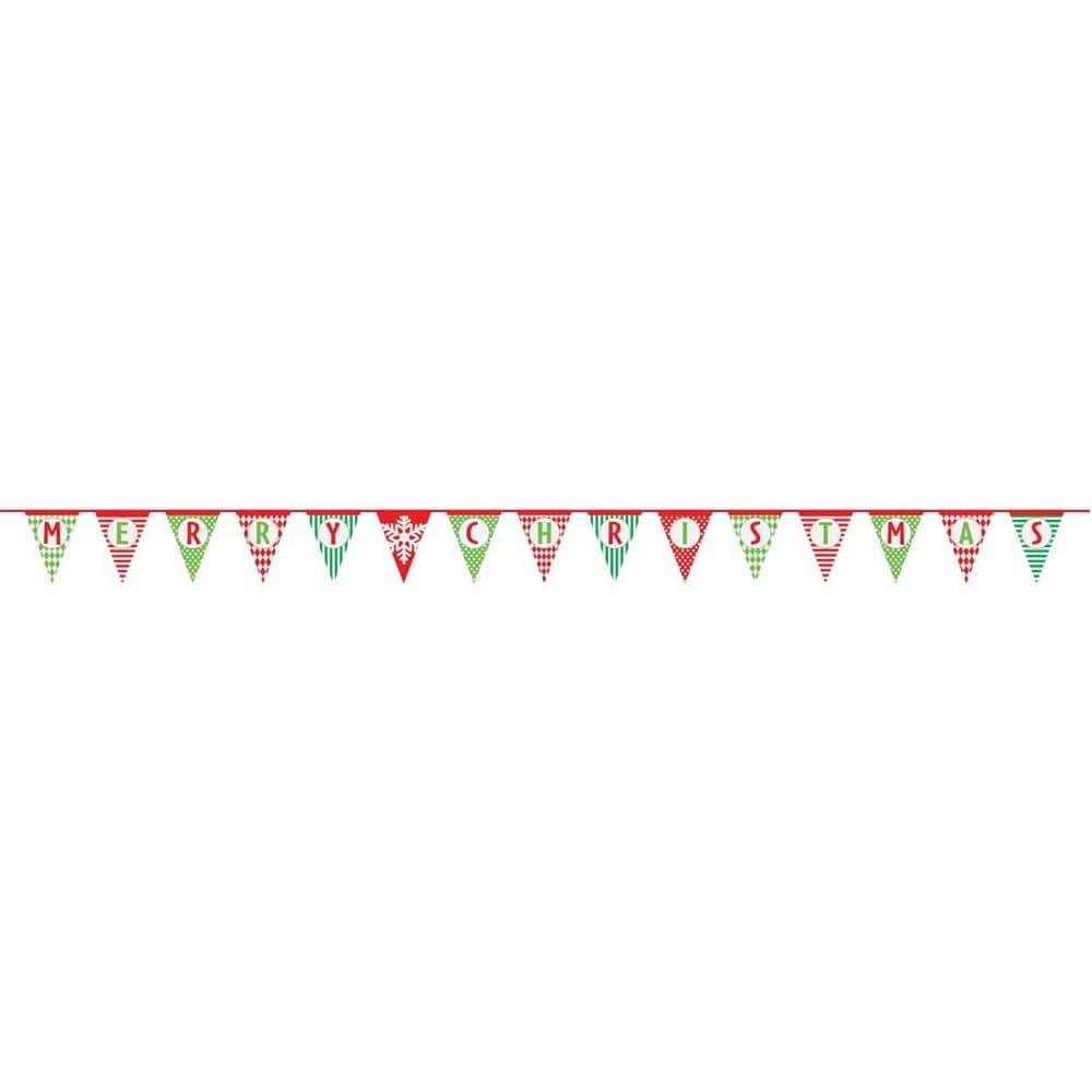 Unique Party Supplies Merry Christmas 14' Flag Banner