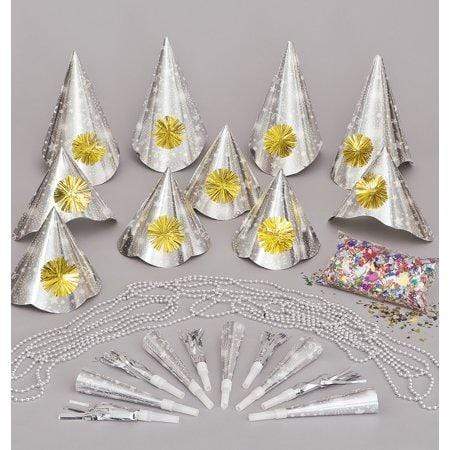 Unique Party Supplies Silver New Years Box Kit for 10