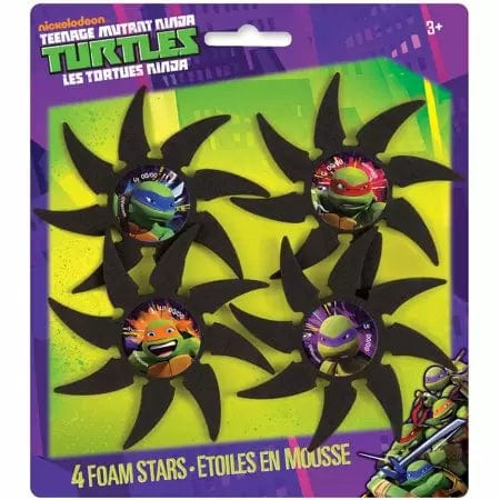 Unique Party Supplies TMNT Foam Stars (4 count)