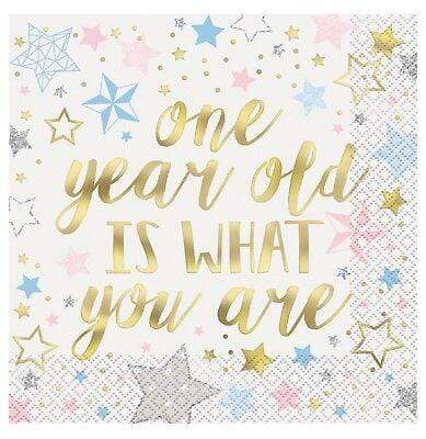 Unique Party Supplies Twinkle Lil Star Beverage Napkins (16 count)