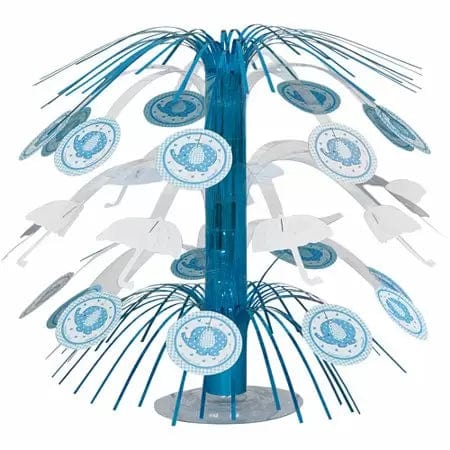 Unique Party Supplies Umbrellaphants Blue Mini Centerpiece 5″