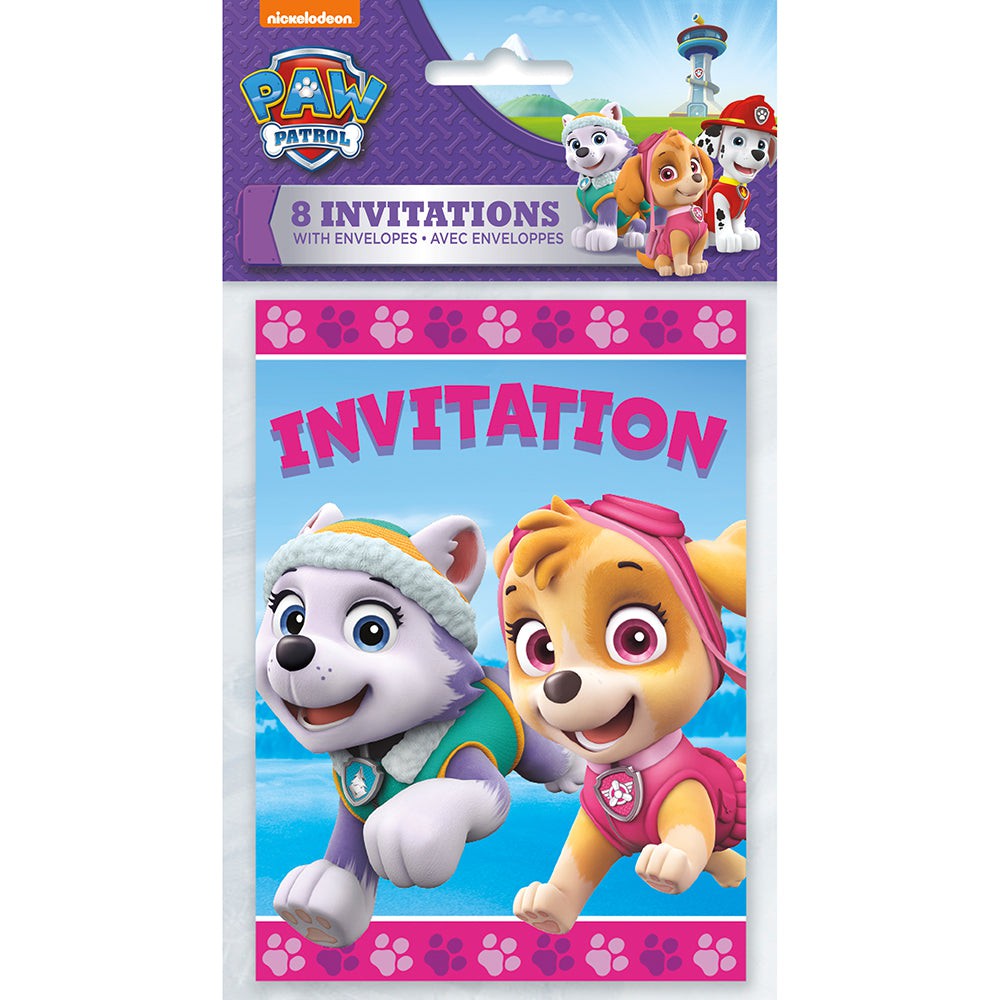 Paw Patrol Girl Invitations (8 Pk)