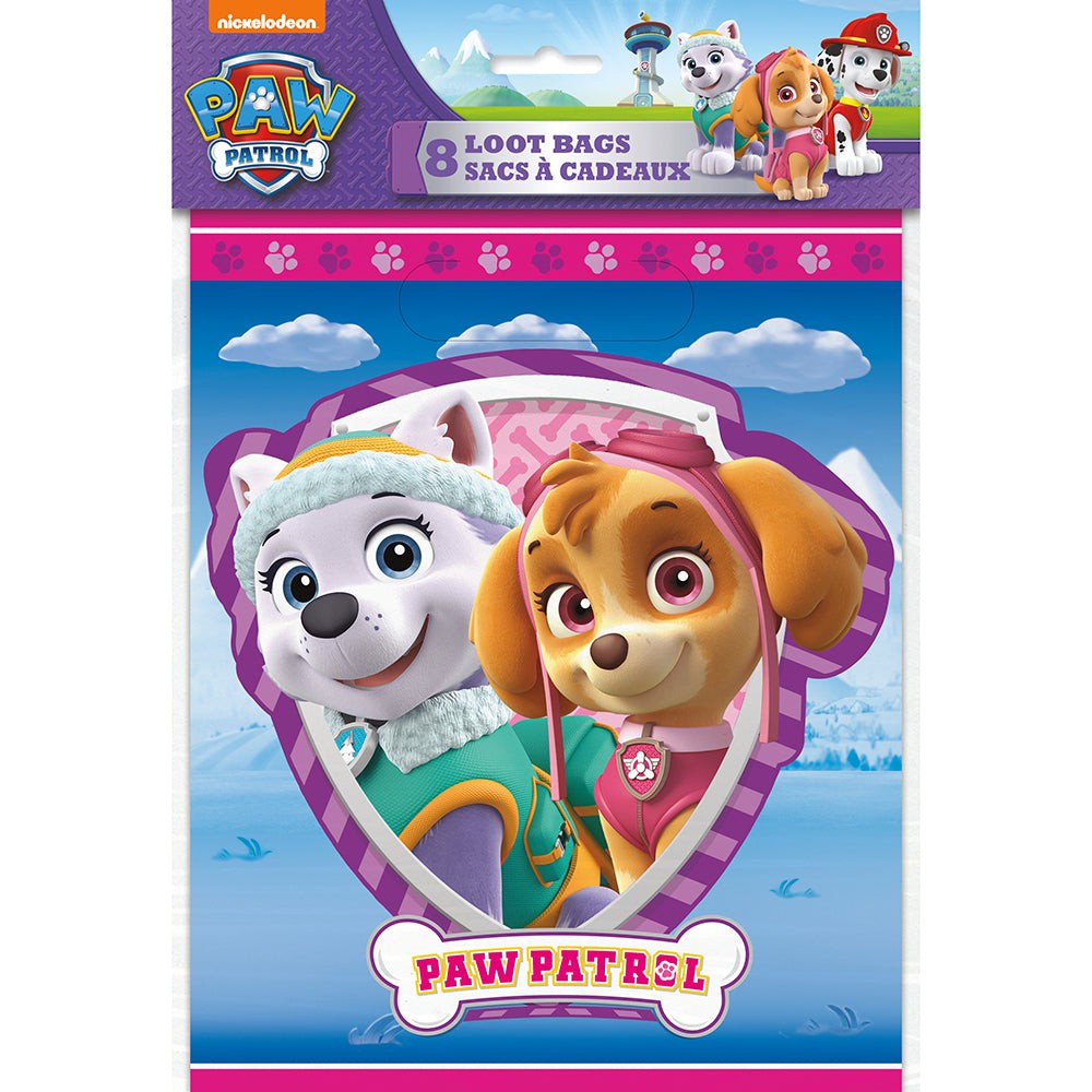 Paw Patrol Girl Lootbags (8 Pk)