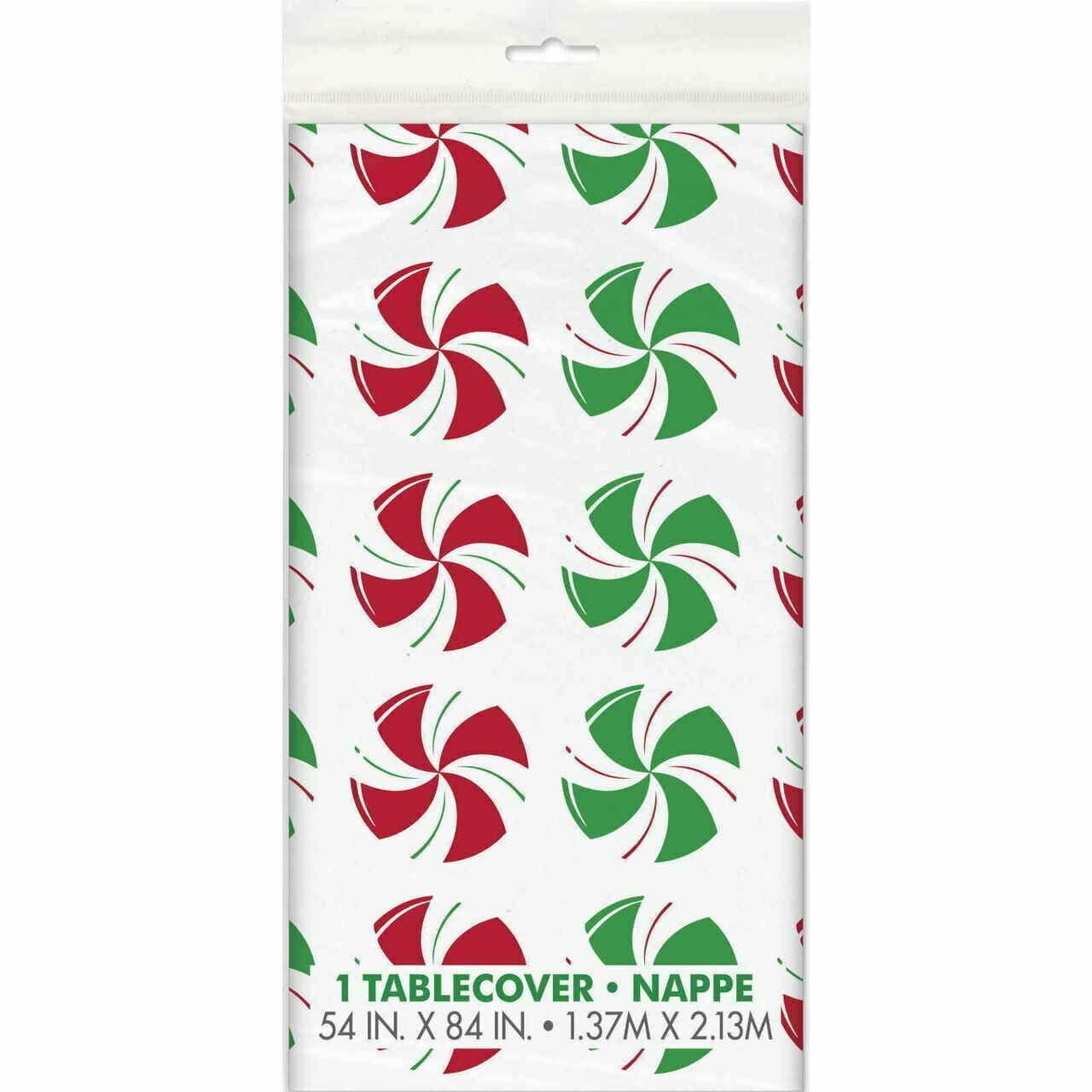 Unique Peppermint Christmas Tablecover