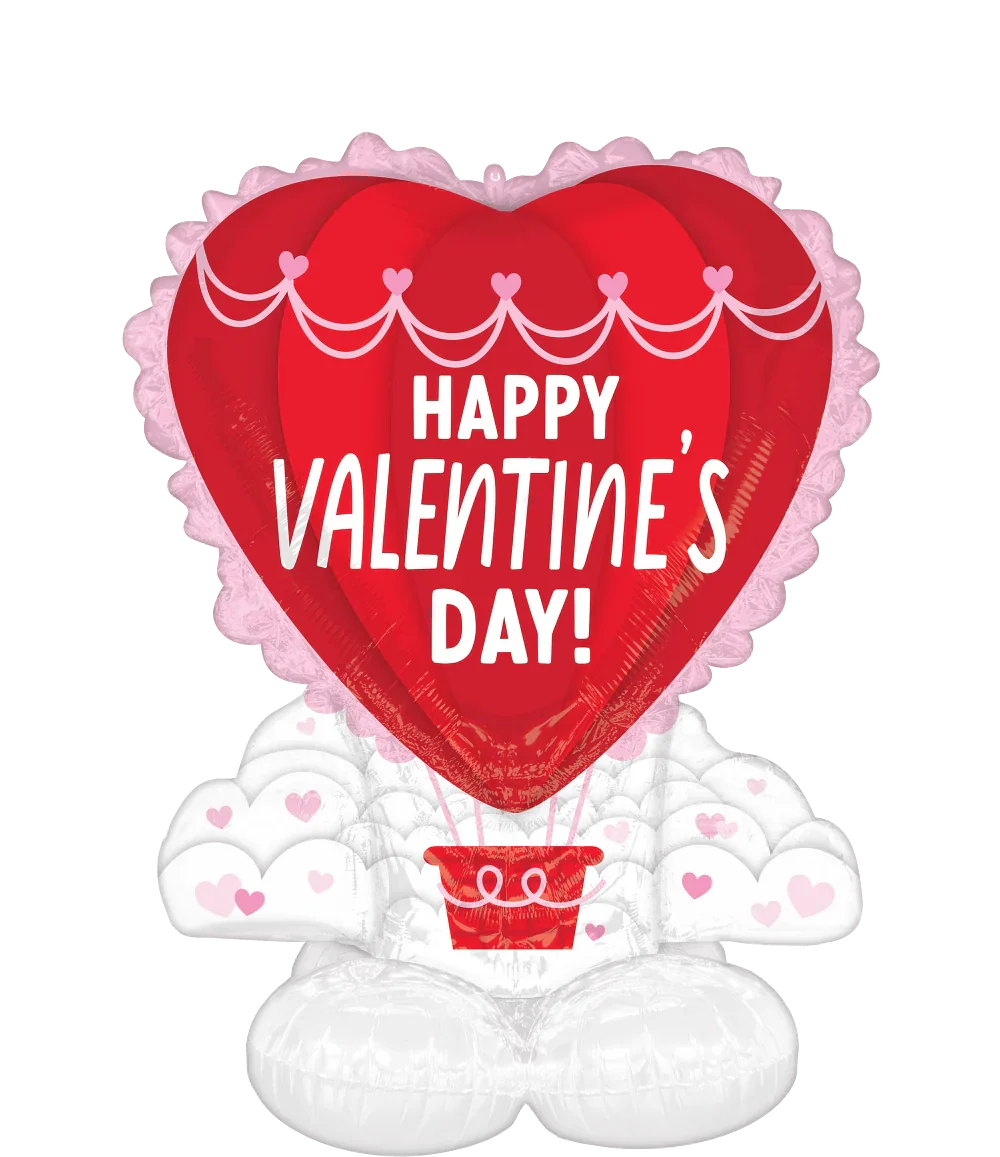 Valentine's Hot Air Balloon AirLoonz 49″ Foil Balloon by Anagram from Instaballoons