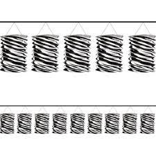Zebra Ppr Lantern Garland by Amscan from Instaballoons