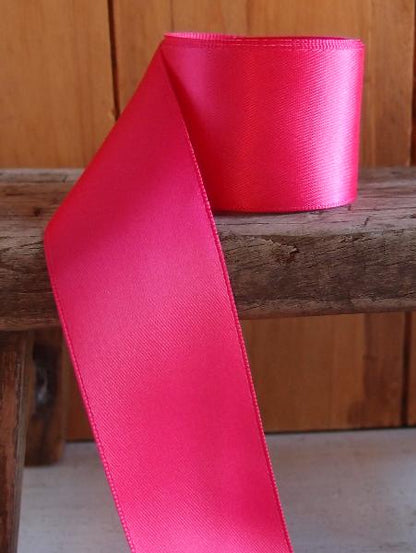 1.5" x 25 Yards Hot Pink Satin Ribbon by Harvest Import from Instaballoons