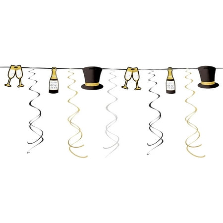 9' Garland - New Year Eve Champagne - Amscan
