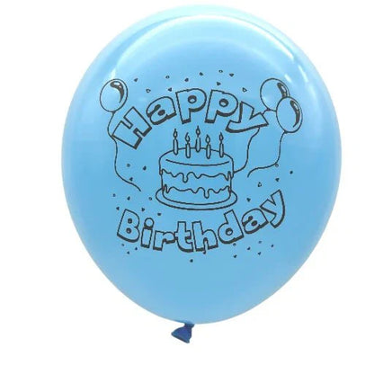 12" Happy Birthday (12 Bags of 8ct-10ct) - Winntex