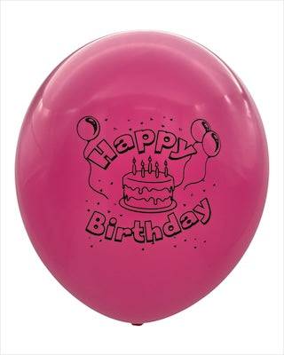 12" Happy Birthday (12 Bags of 8ct-10ct) - Winntex