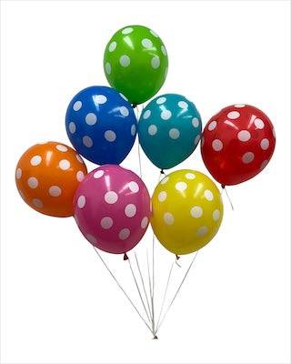 12" Polka Dots (12 packs/8ct) - Winntex