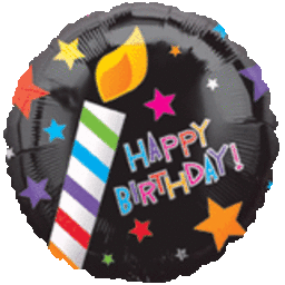 Happy Birthday Candles 2-Sided 18" Balloon
