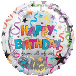 Happy Birthday From All Of Us! 2-Sided 18" Balloon