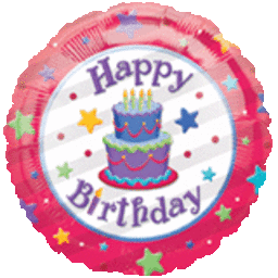 Happy Birthday Cake 2-Sided 18" Balloon