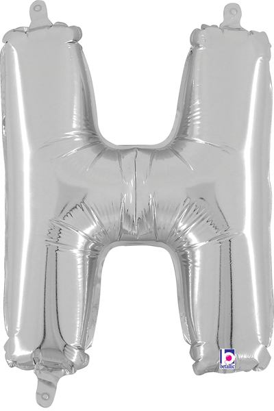 14" Megaloon Jr. Letter H - Silver (5ct) - Betallic