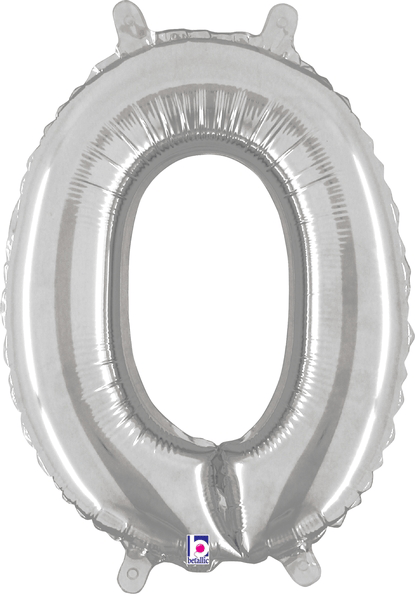 14" Megaloon Jr. Letter O - Silver (5ct) - Betallic