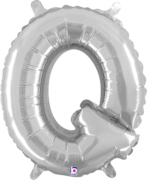 14" Megaloon Jr. Letter Q - Silver (5ct) - Betallic