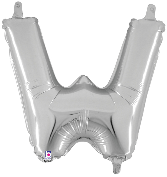 14" Megaloon Jr. Letter W - Silver (5ct) - Betallic