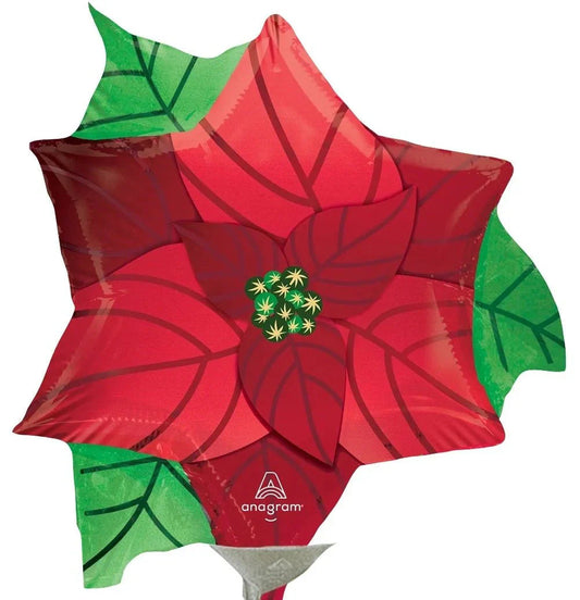 14" Satin Infused Poinsettia (10ct) - Anagram