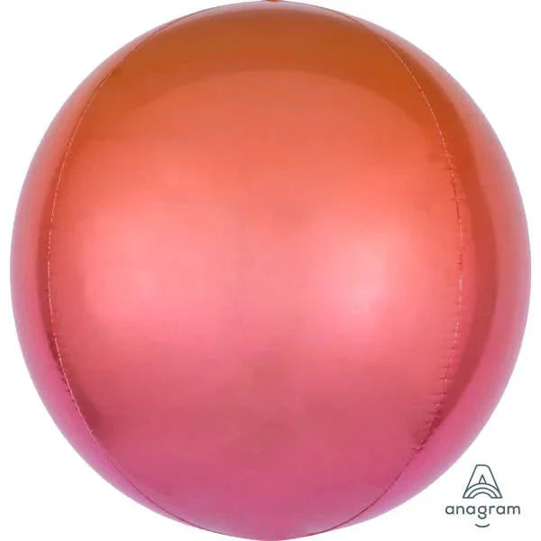 15" Ombre Orbz  - Red & Orange - Anagram