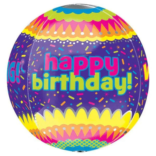 15" Orbz - Happy Birthday Confetti - Anagram