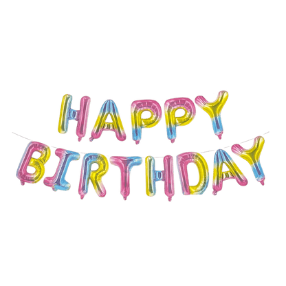 16" Balloon Banner - Happy Birthday - Winner Party