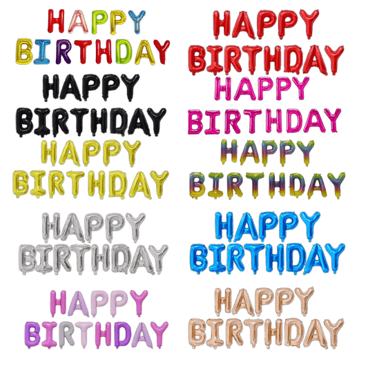 16" Balloon Banner - Happy Birthday - Winner Party