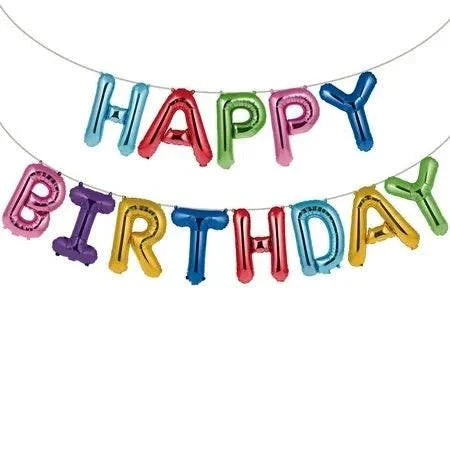 16" Balloon Banner - Rainbow Happy Birthday - Creative Converting